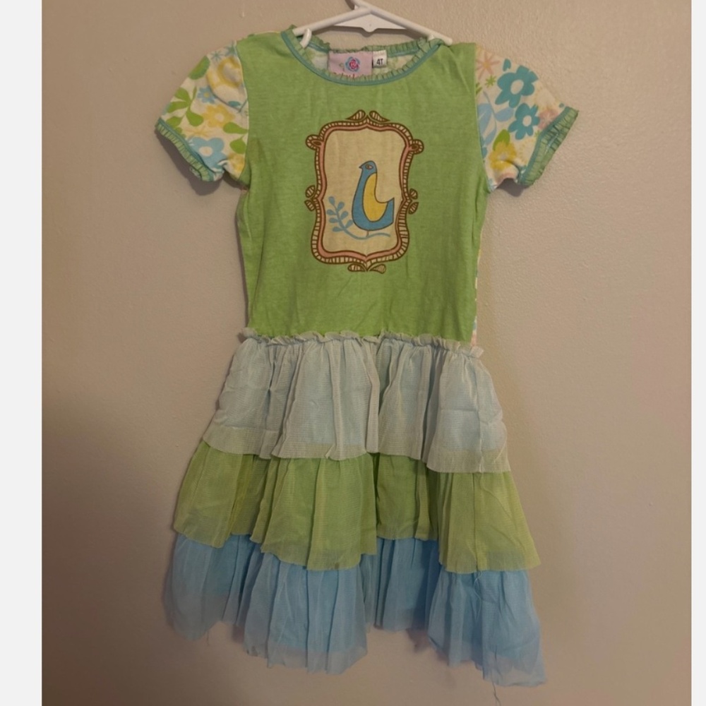 Baby lulu little girls flowered tool dress